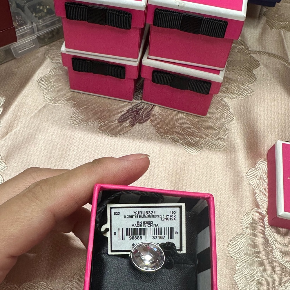 Juicy Couture Pink and White Ring Box